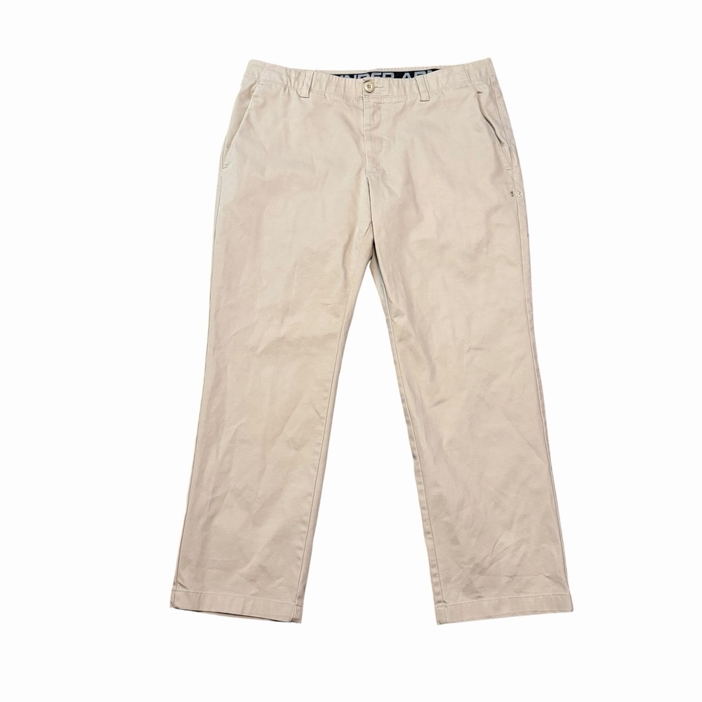 Under Armour Men's Showdown Chino Pants Tan Size 38/30 Golf Stretch